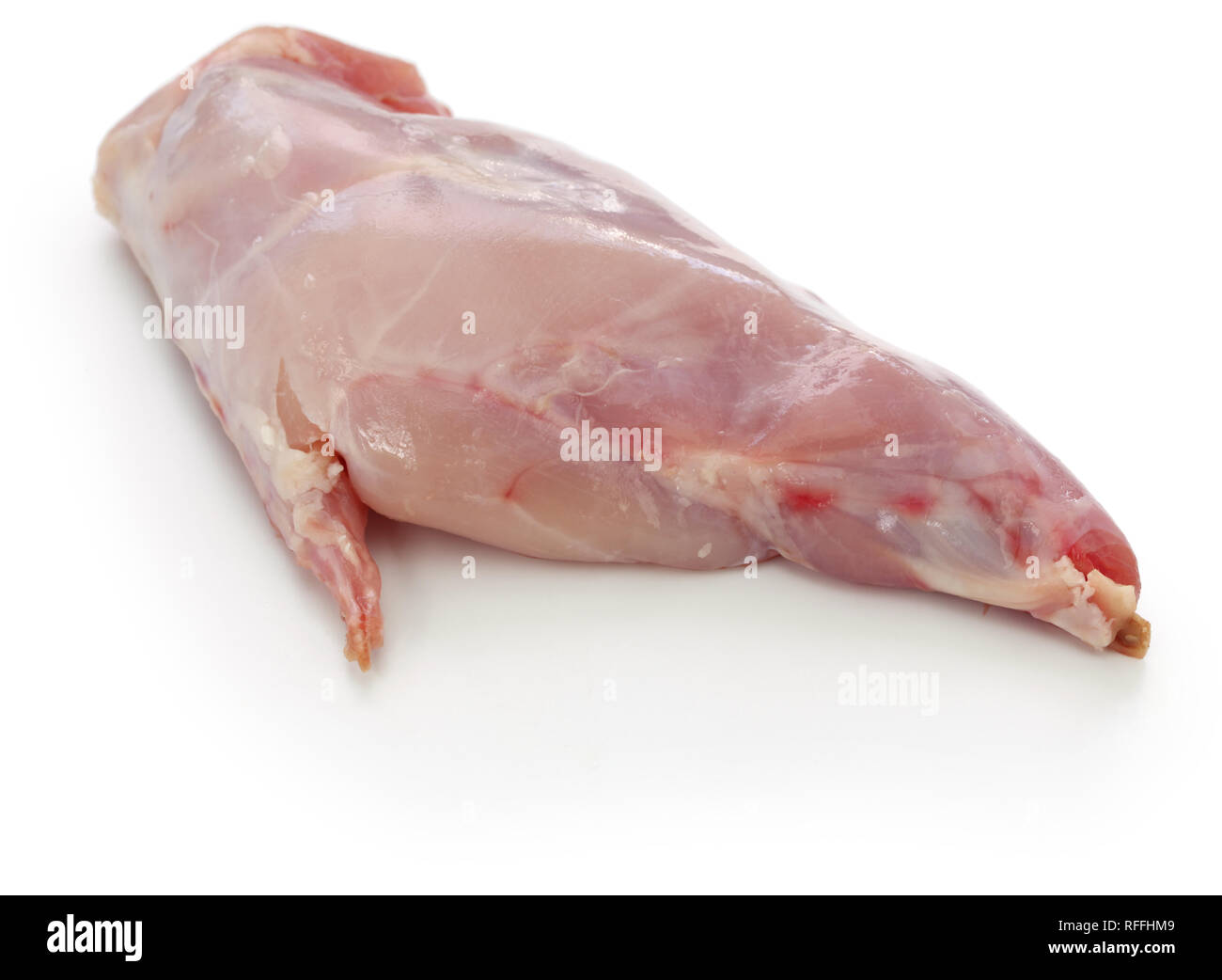 raw rabbit leg meat Stock Photo