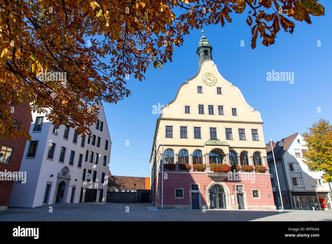 Ulm, old town, the Schwšrhaus, at the Weinhof, today house of the city history Ulm, Germany Stock Photo