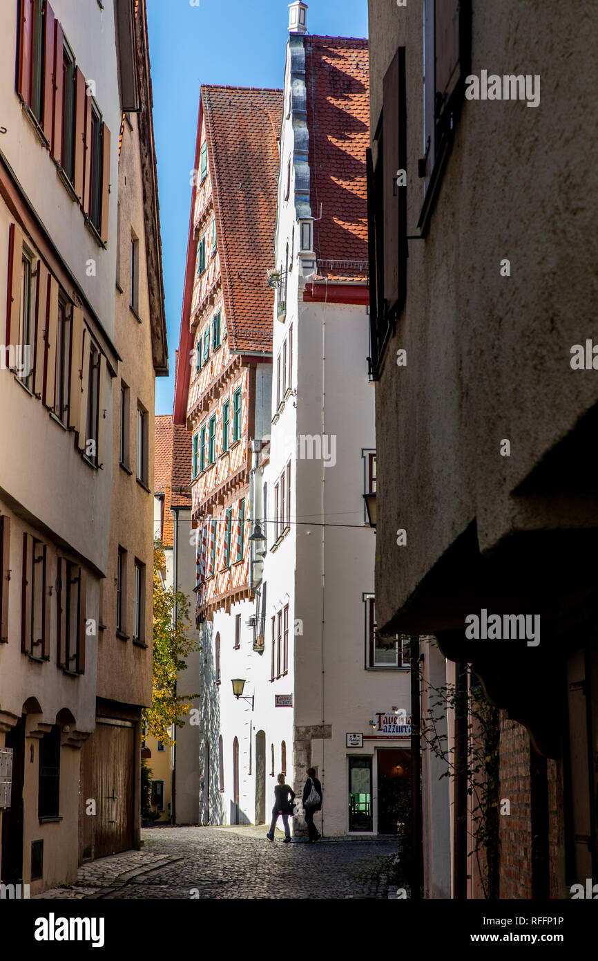 Ulm, gabled houses in the old town, alley, Germany Stock Photo Alamy