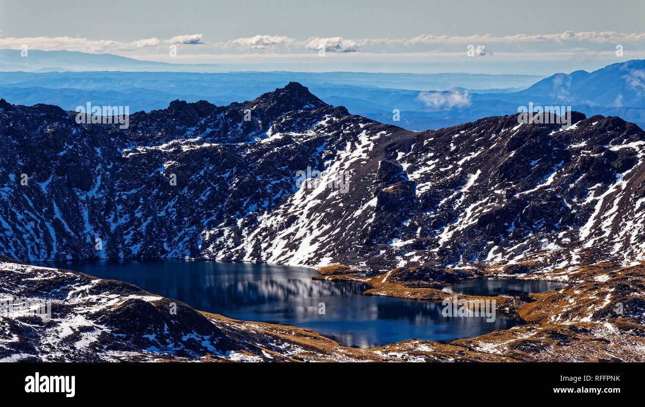 Angelus hut, DoC hut or Dept of Conservation hut, Nelson Lakes National Park, New Zealand. Stock Photo