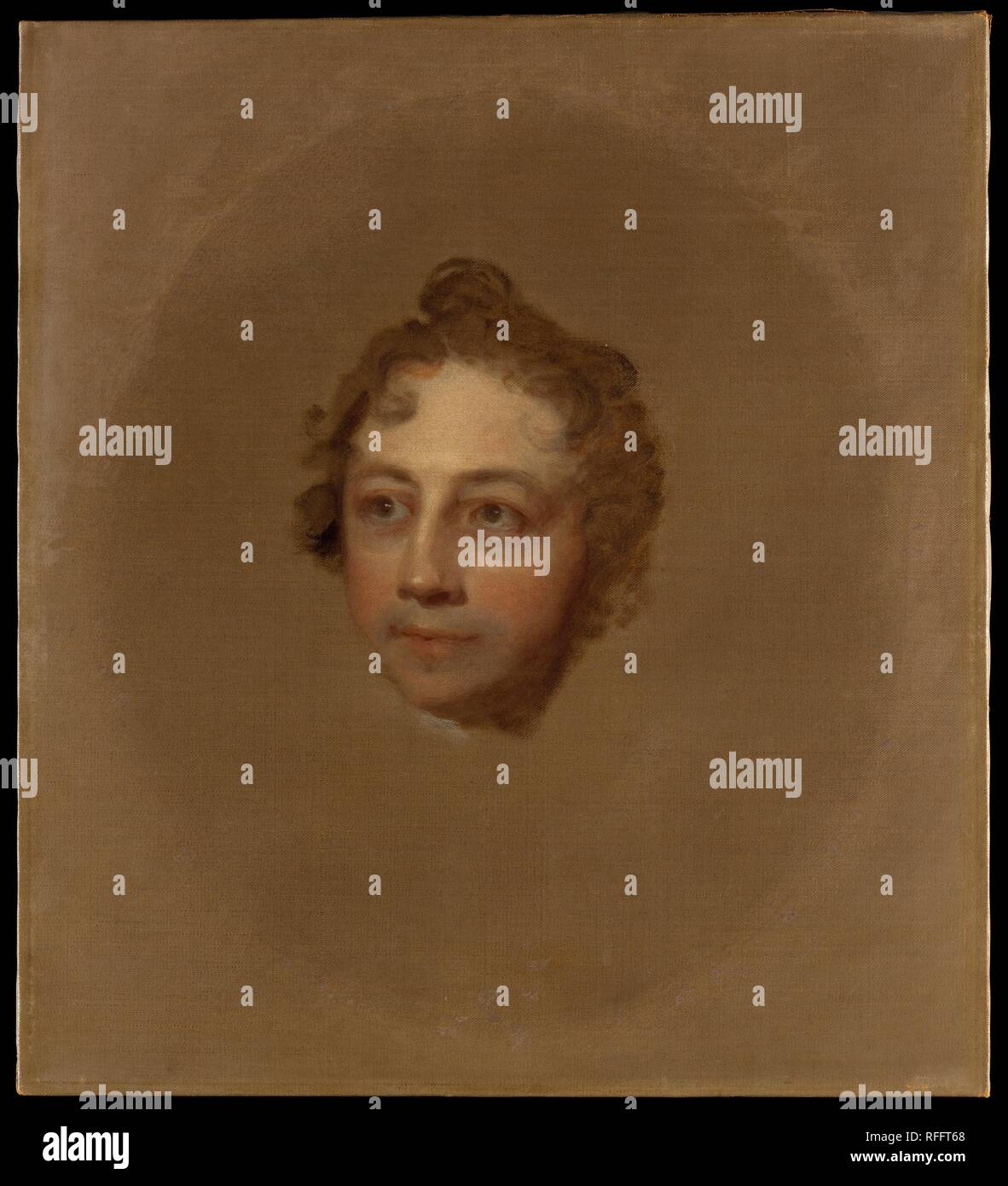 Washington Allston. Artist: Gilbert Stuart (American, North Kingston, Rhode Island 1755-1828 Boston, Massachusetts). Dimensions: 24 x 21 1/2 in. (61 x 54.6 cm). Date: ca. 1819-20. Museum: Metropolitan Museum of Art, New York, USA. Stock Photo
