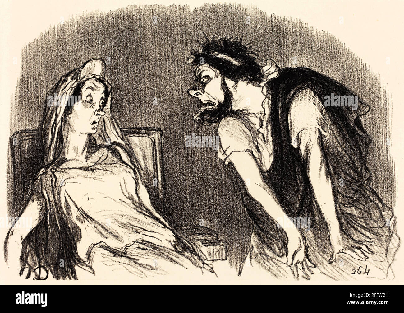 Oedipe. Dated 1851. Medium lithograph. Museum National Gallery of