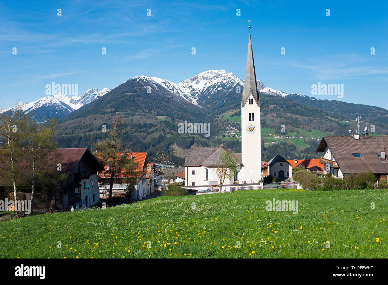 Parish Church of St. Donatus, Patsch, Austria Stock Photo
