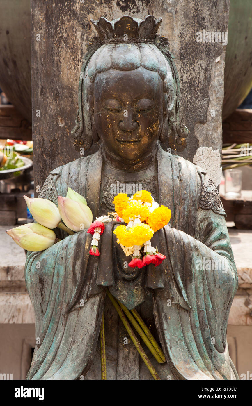 Statue of God Kun Iam, Kun Iam, Wat Phra Kaew Royal Palace, Bangkok, Thailand Stock Photo