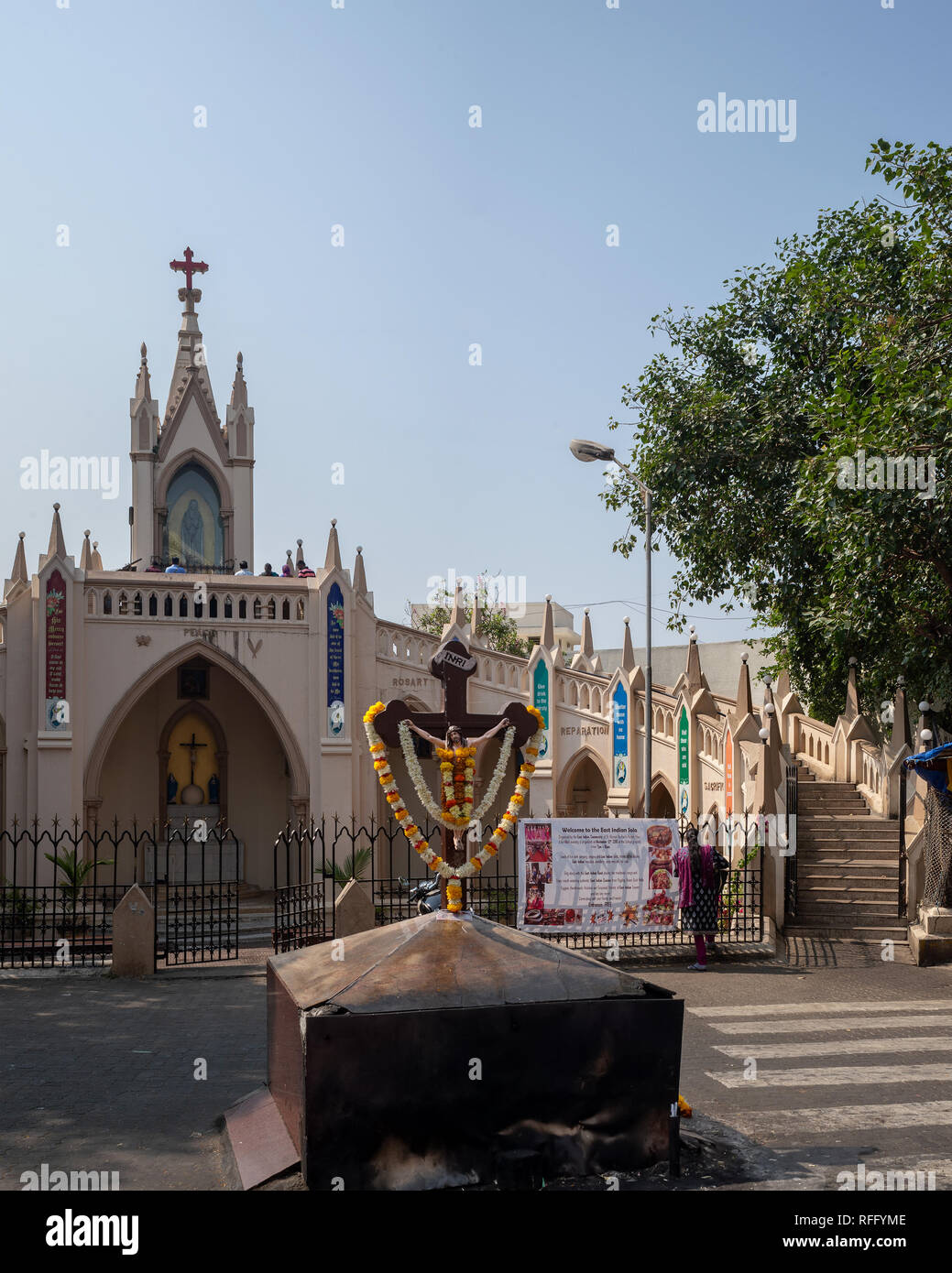 05—Nov-2016-Mount Mary Church; Basilica of Our Lady of the Mount-Bandra Mumbai Maharashtra INDIA asia Stock Photo