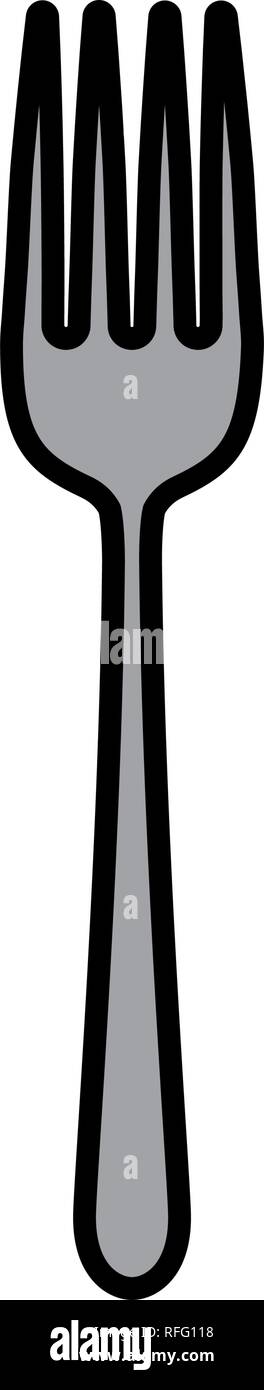 Fork icon over white background, vector illustration Stock Vector Image ...