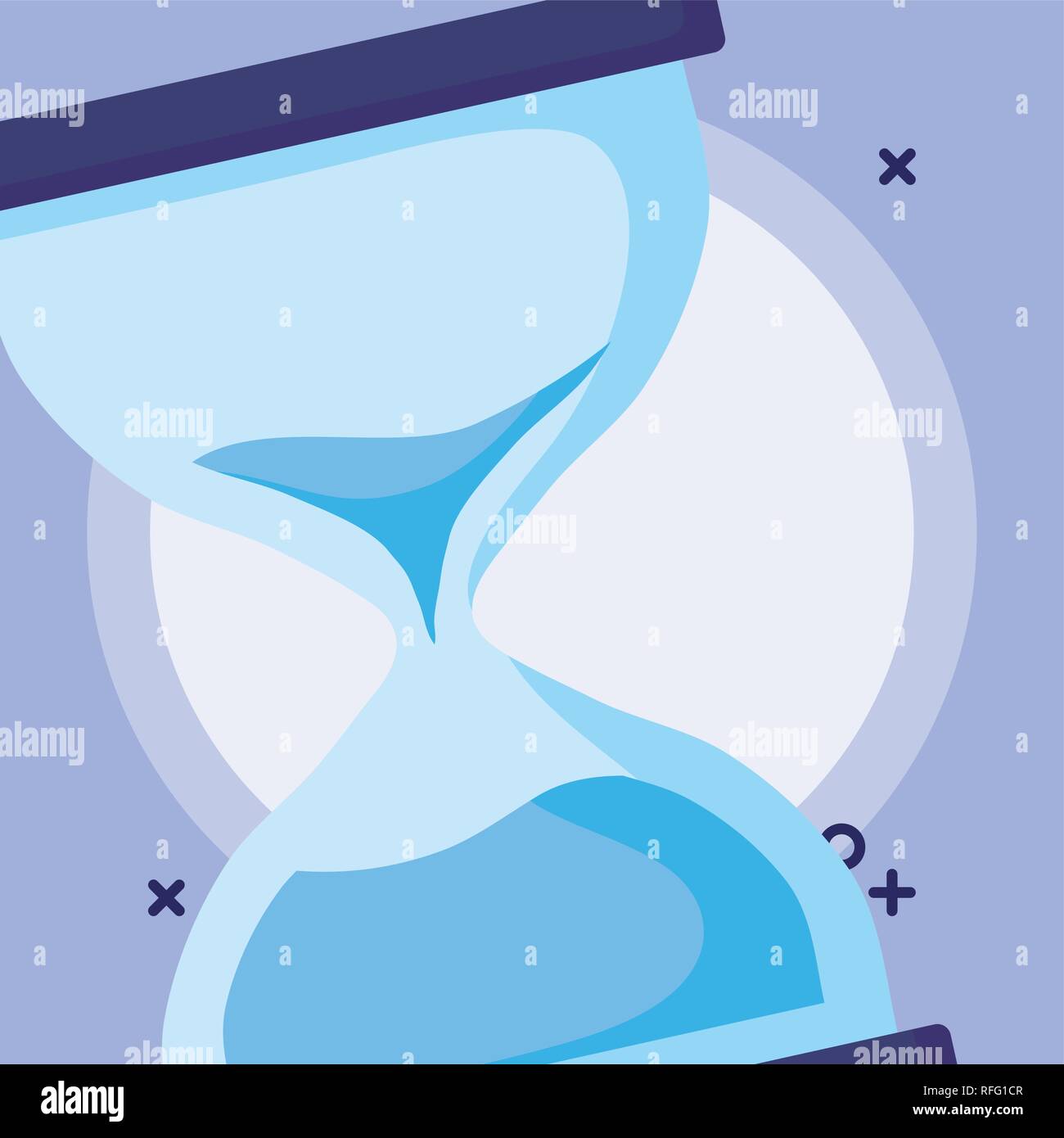 hourglass icon over purple background, vector illustration Stock Vector ...