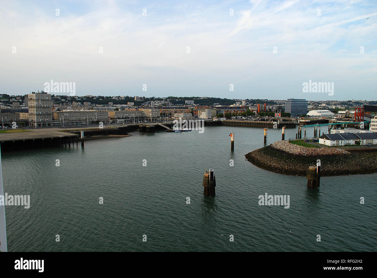 The port of Le Havre (Normandie, France). Le Havre is an urban French