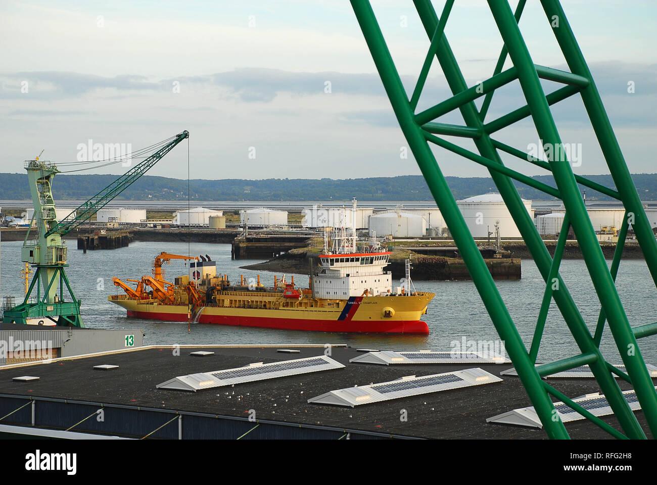 The port of Le Havre (Normandie, France). Le Havre is an urban French