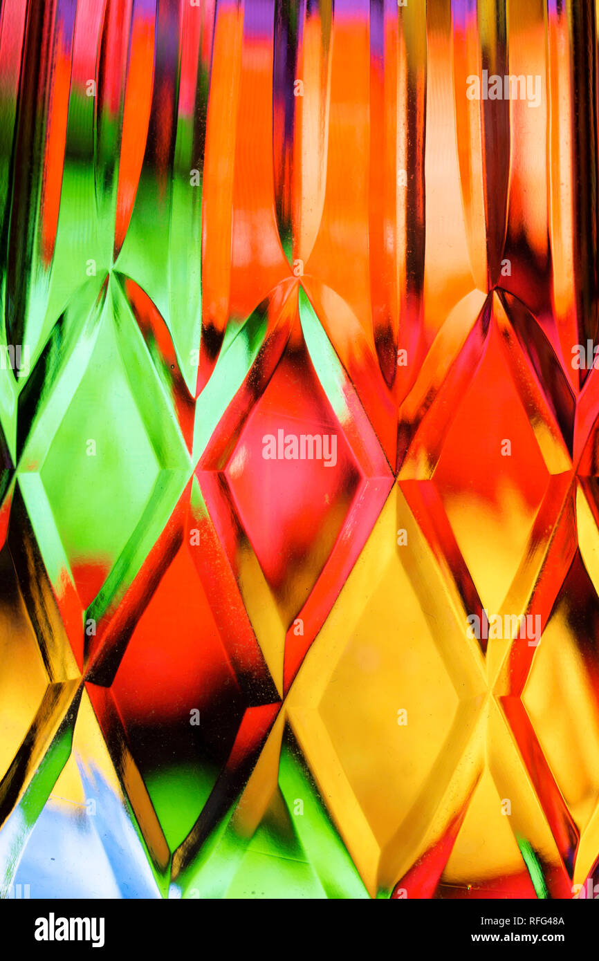 Abstract diamond textured background of a brightly colored imaged ...