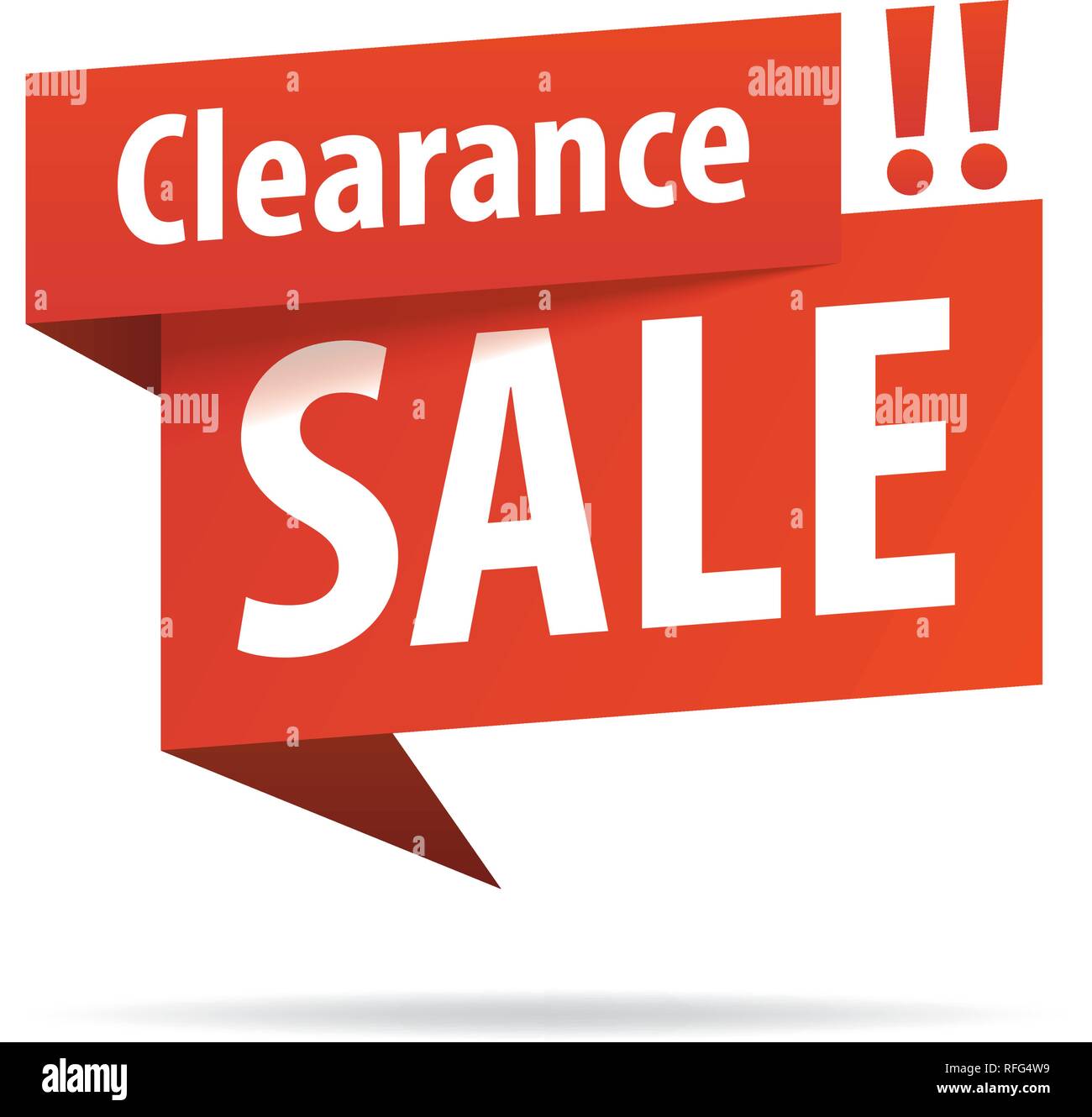 Clearance Sale Tag Banner vector heading design fashion style for banner or  poster. Sale and Discounts Concept Stock Vector Image & Art - Alamy