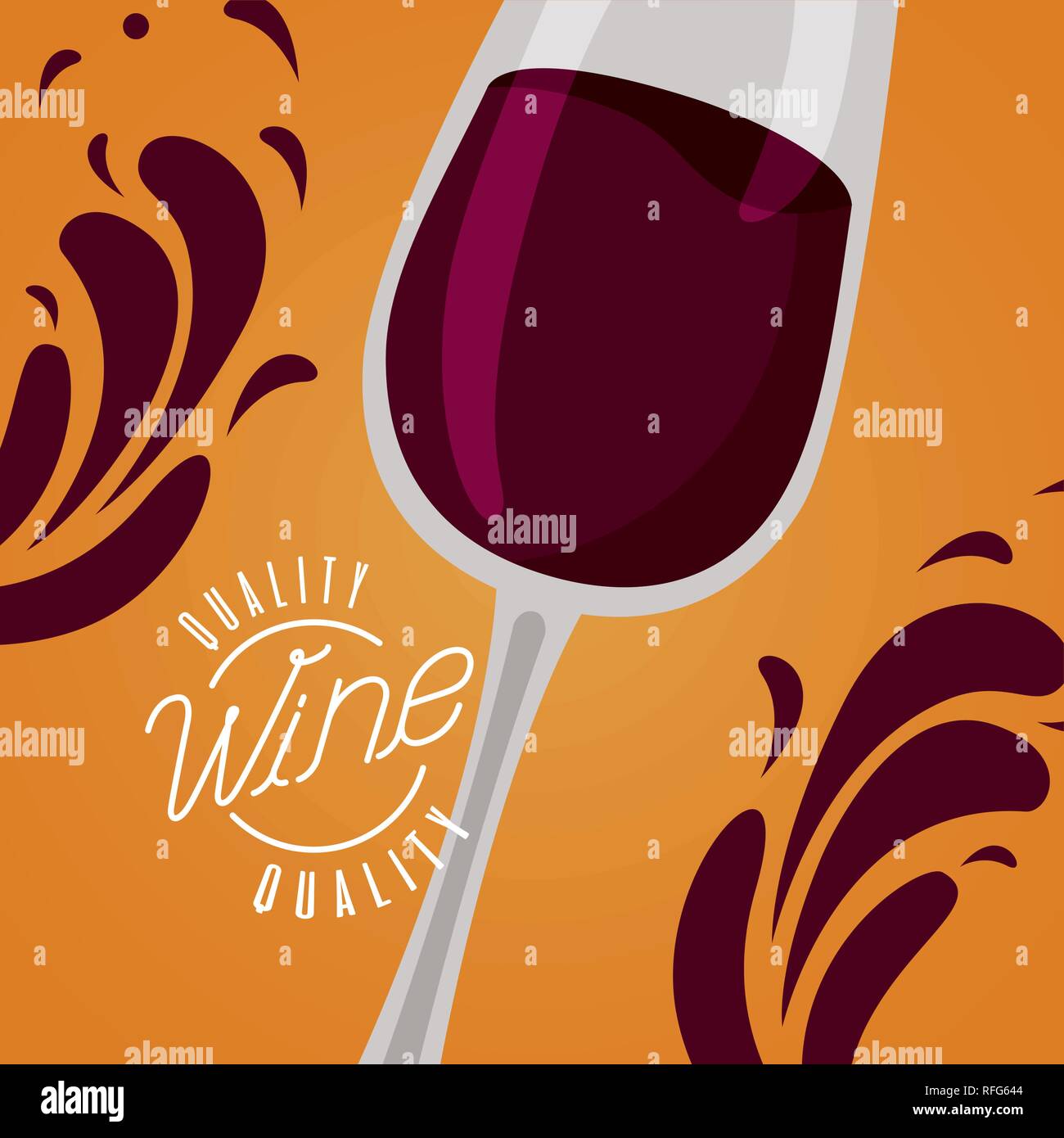 wine cup bunch fresh grapes splash Stock Vector Image & Art Alamy