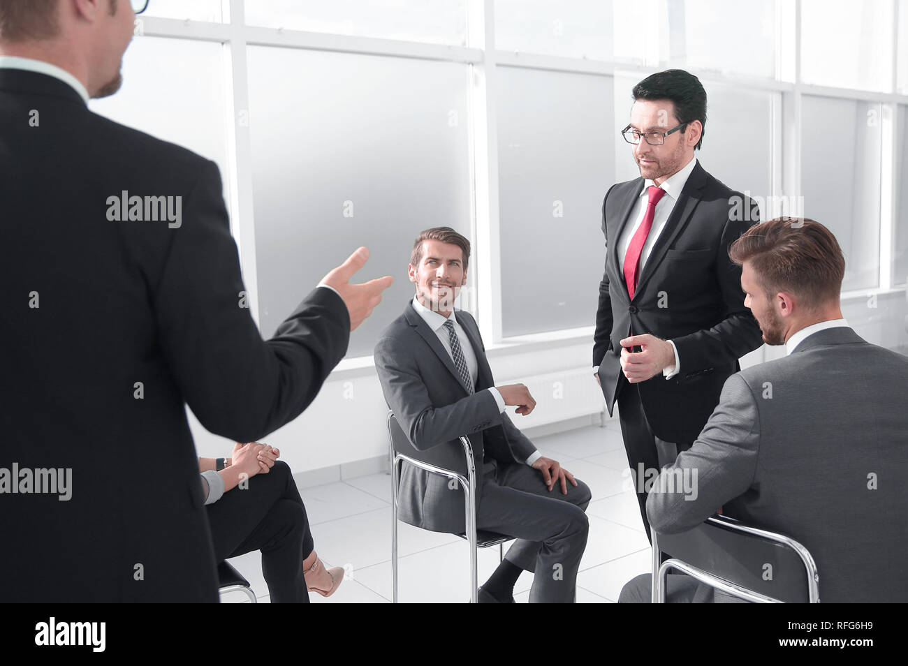 group of creative people in the conference room Stock Photo