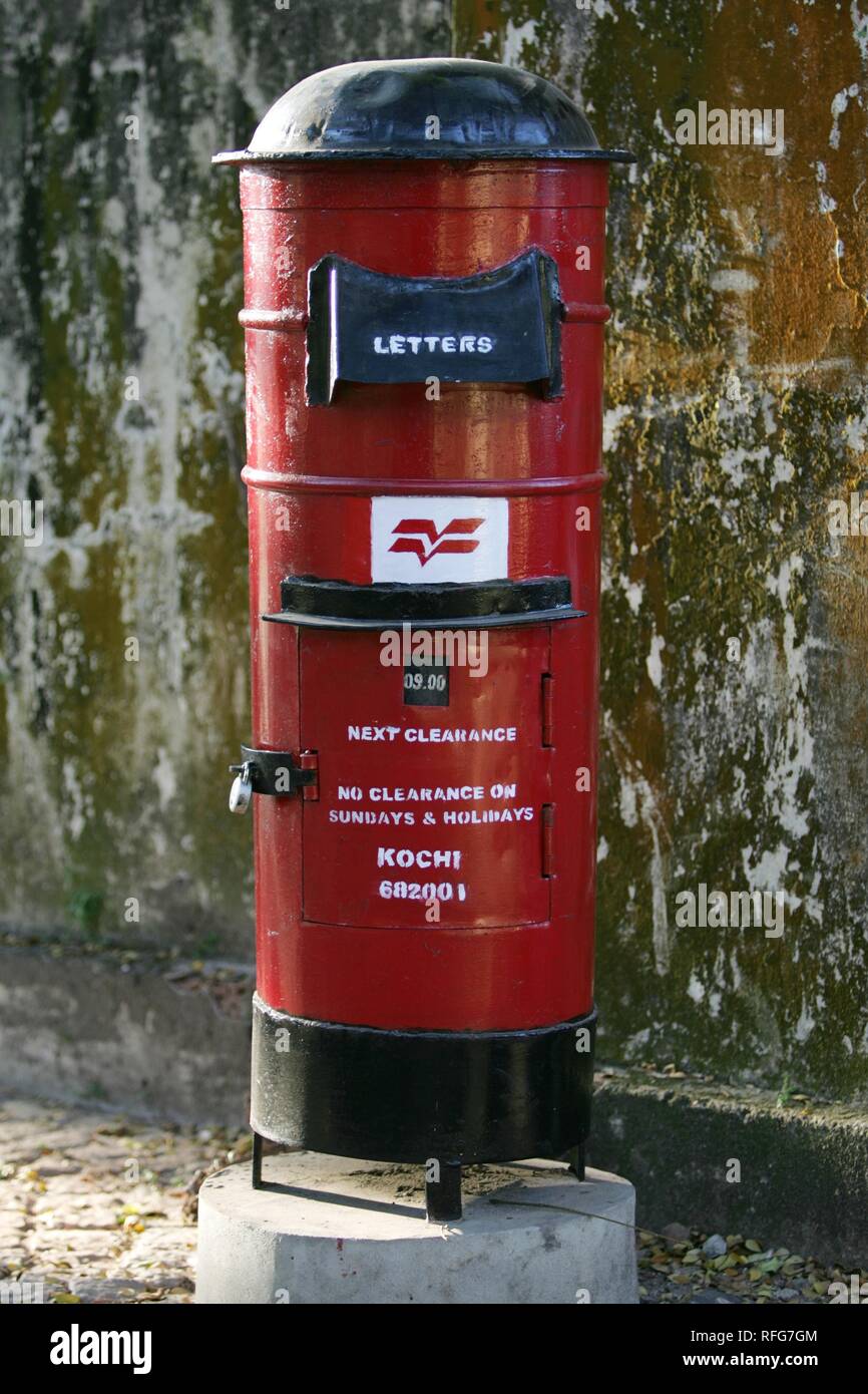 Mailbox, Cochin, Kerala, India Stock Photo