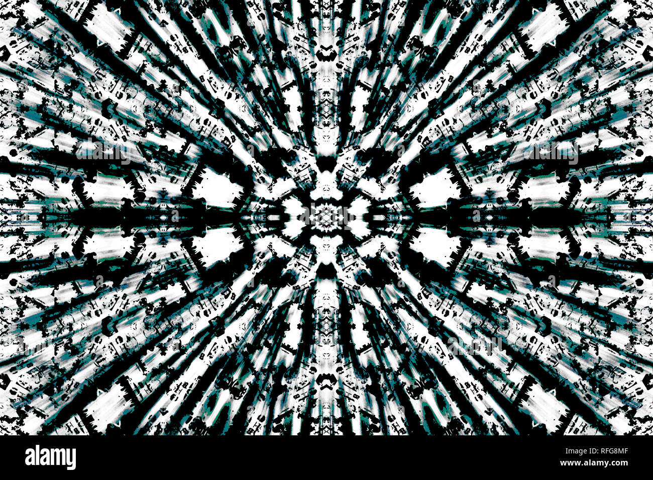 Digital Abstract Geometric Radial Background Pattern Design In