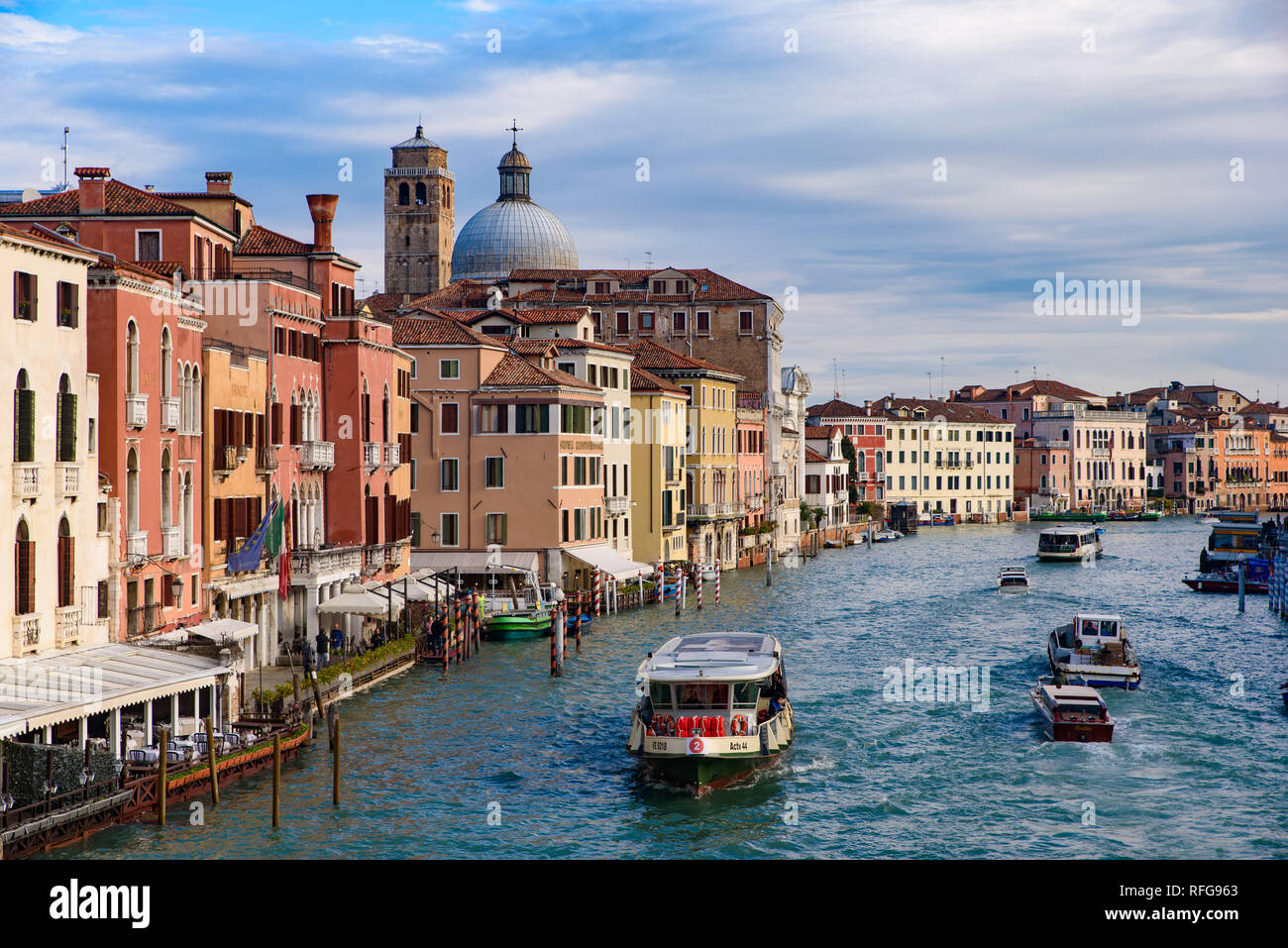Grand Canal, the major waterway in Venice, Italy Stock Photo