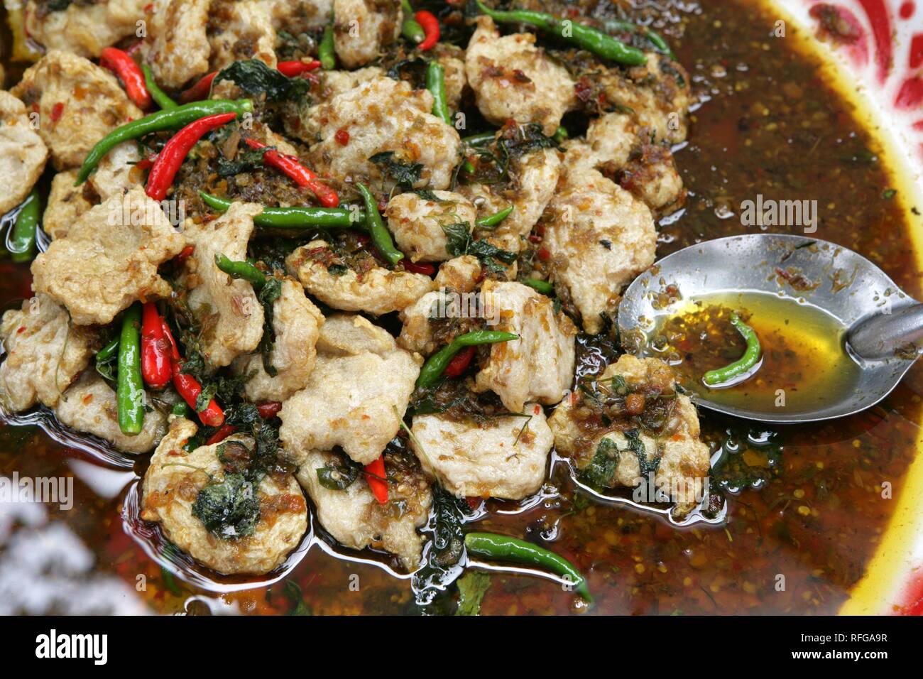THA Thailand Bangkok Hot food stall Stock Photo Alamy
