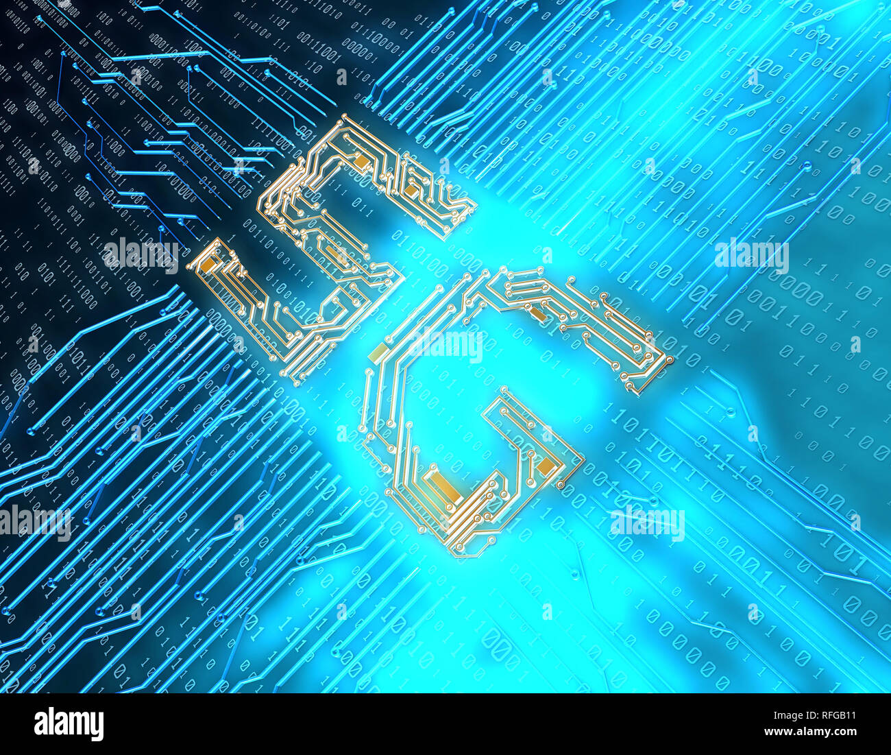5G network technology, modern network communication,Circuit board Stock