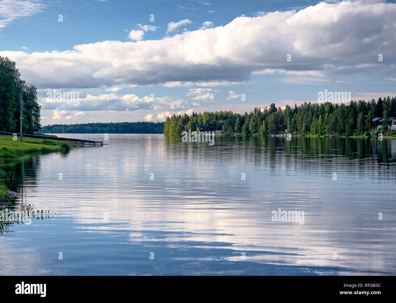 Lake Syvärijärvi in Nilsiä, Kuopio, Finland Stock Photo