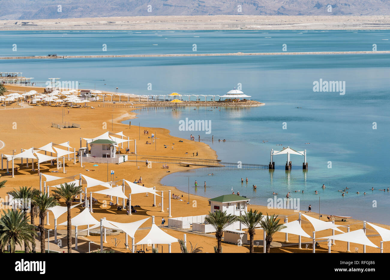 Dead Sea beach. Israel Stock Photo - Alamy
