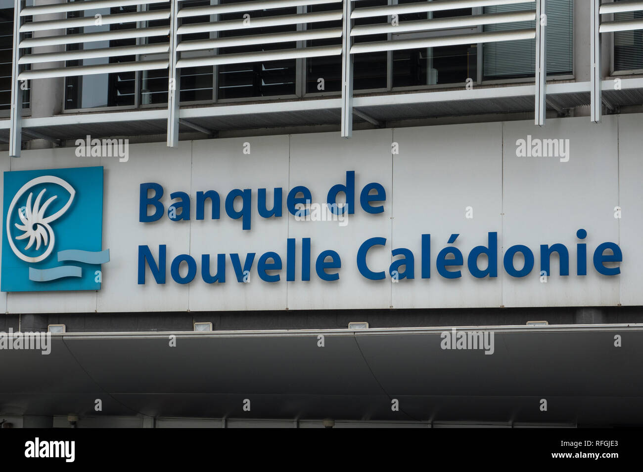 New Caledonia, Noumea, Bank of New Caledonia Stock Photo Alamy
