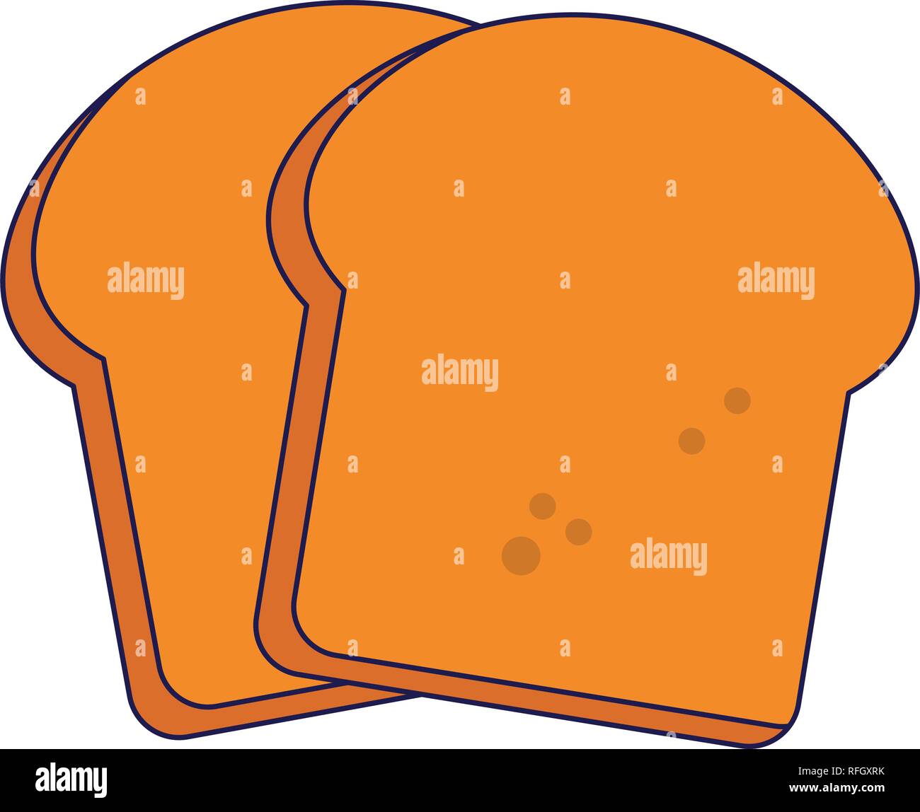 Bread slices food isolated Stock Vector Image & Art - Alamy