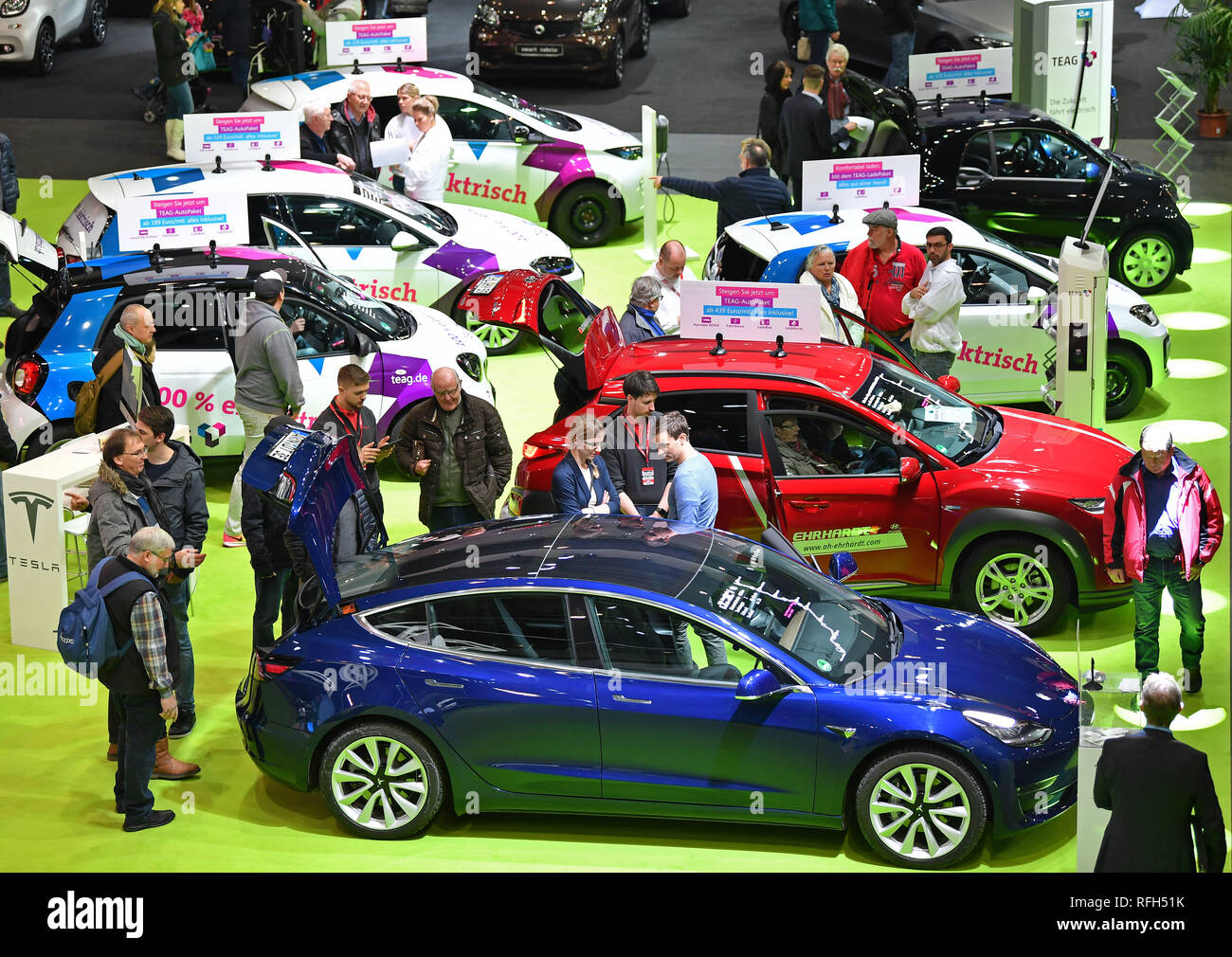 Erfurt Germany 25th Jan 2019 Electric Vehicles In A Special