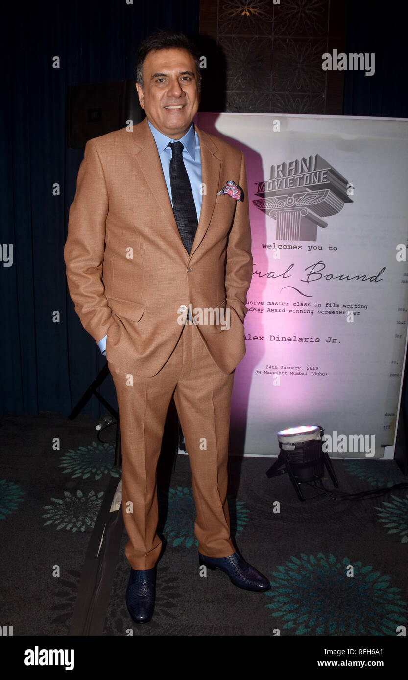 Actor Boman Irani seen at the launch of his production house ''Irani Movietone'' in hotel JW Marriott juhu, Mumbai. Stock Photo
