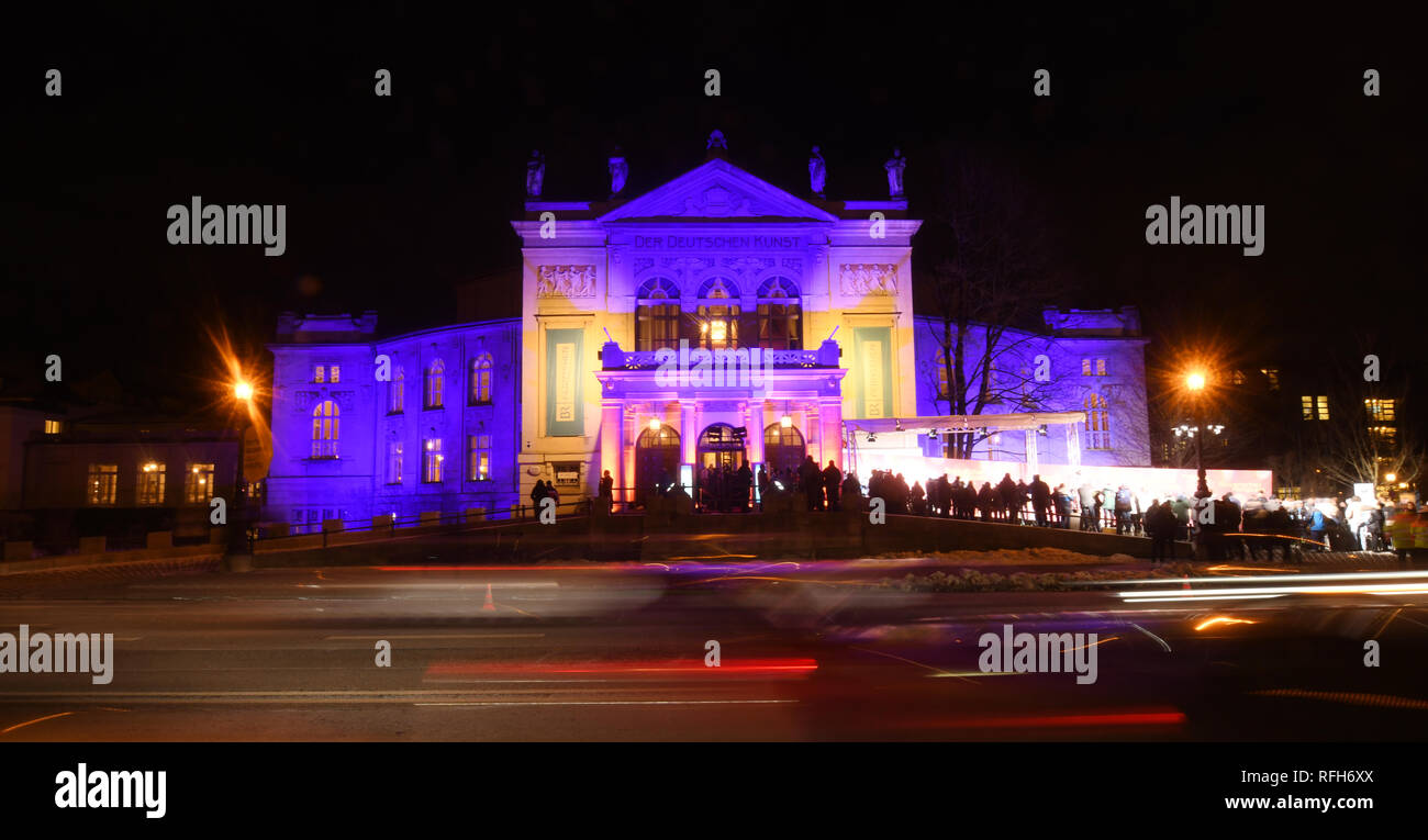 25 January 2019, Bavaria, München: The Prinzregententheater before the Bavarian Film Award ceremony. Photo: Tobias Hase/dpa Stock Photo
