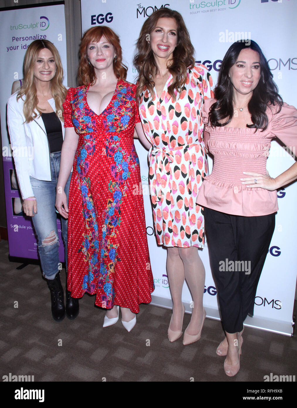 New York, USA. 25th January 2019. Denise Albert, Christina Hendricks