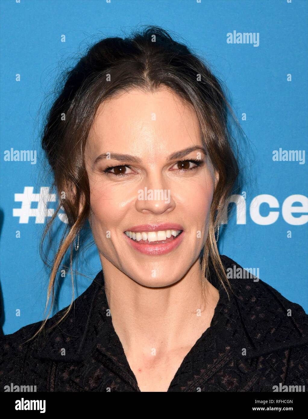Park City, Utah, USA. 25th January 2019. Hilary Swank attends the I Am