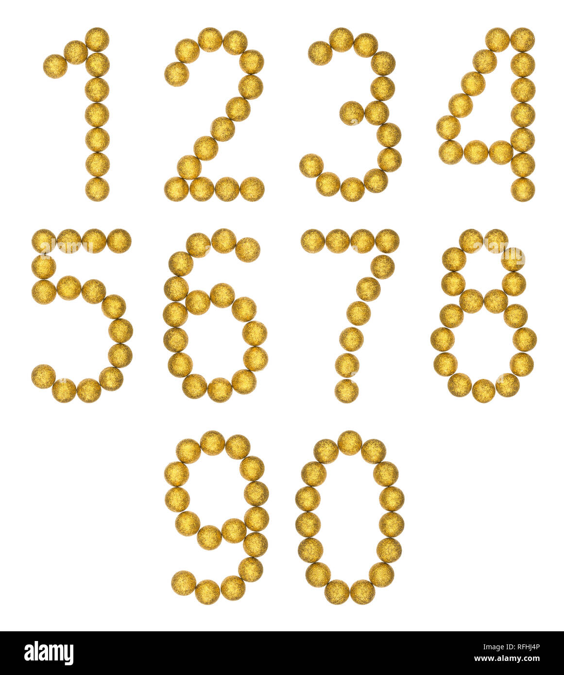 Copper Gold Color 1.5cm Alphabet Number Stickers Mini-Glitter