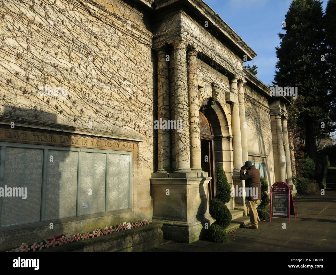 The entrance to the Alfred East Art Gallery in Kettering town centre