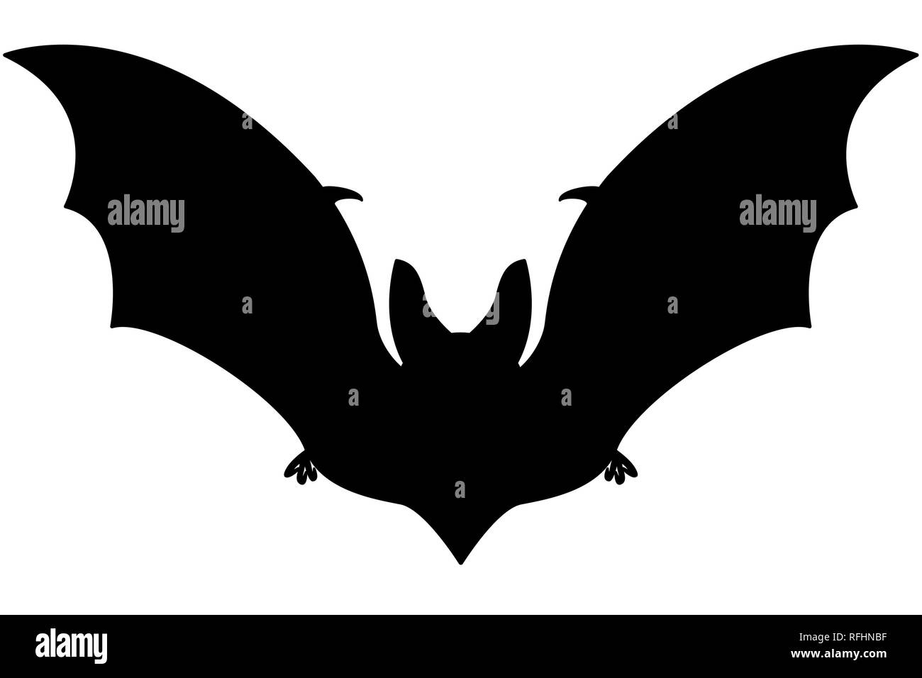 Illustration of the silhouette flying bat Stock Vector Image & Art - Alamy