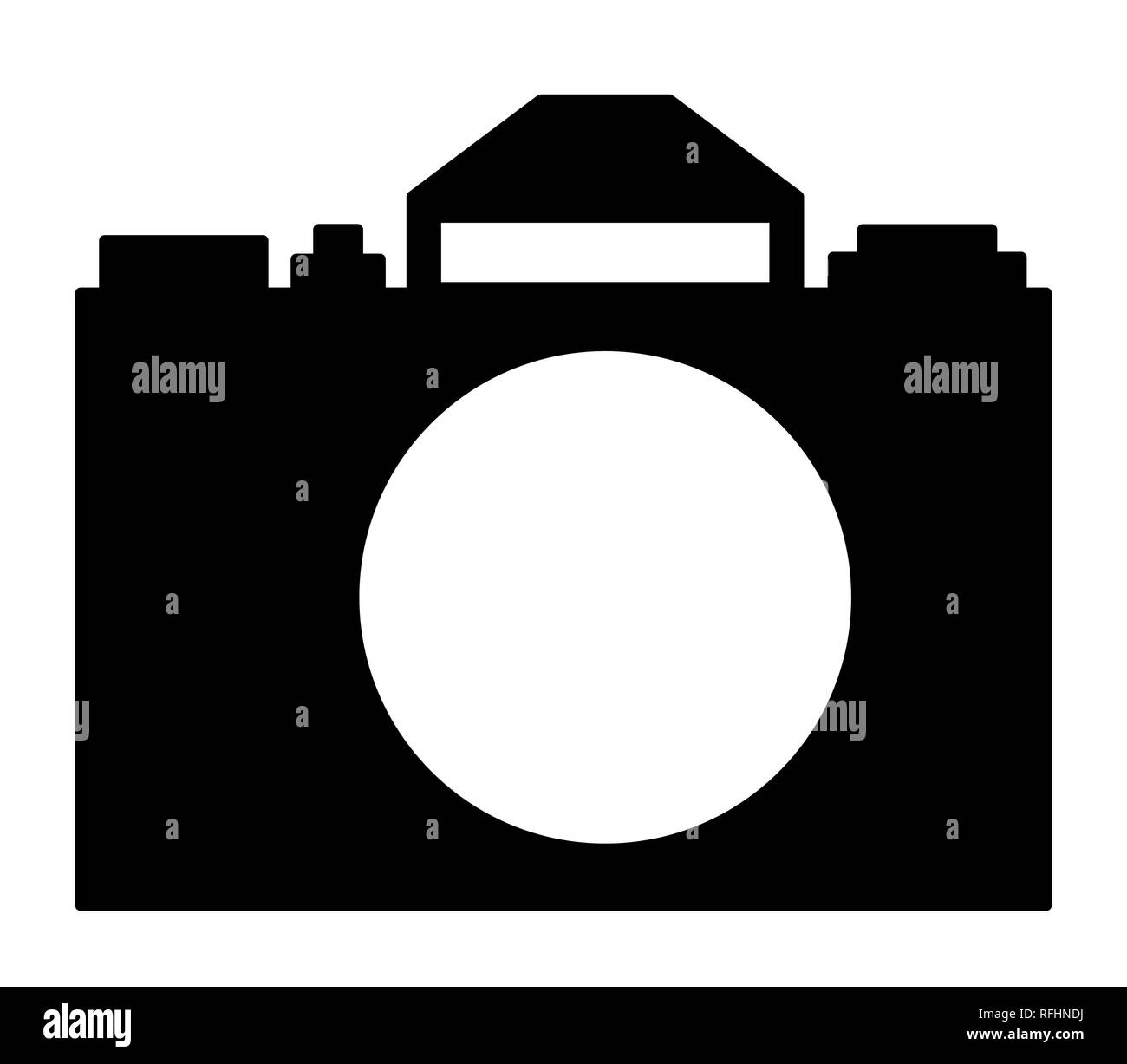 Illustration of the silhouette camera icon Stock Vector