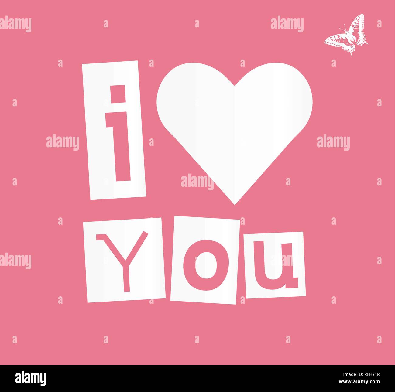 heart with text I love you vector Stock Vector
