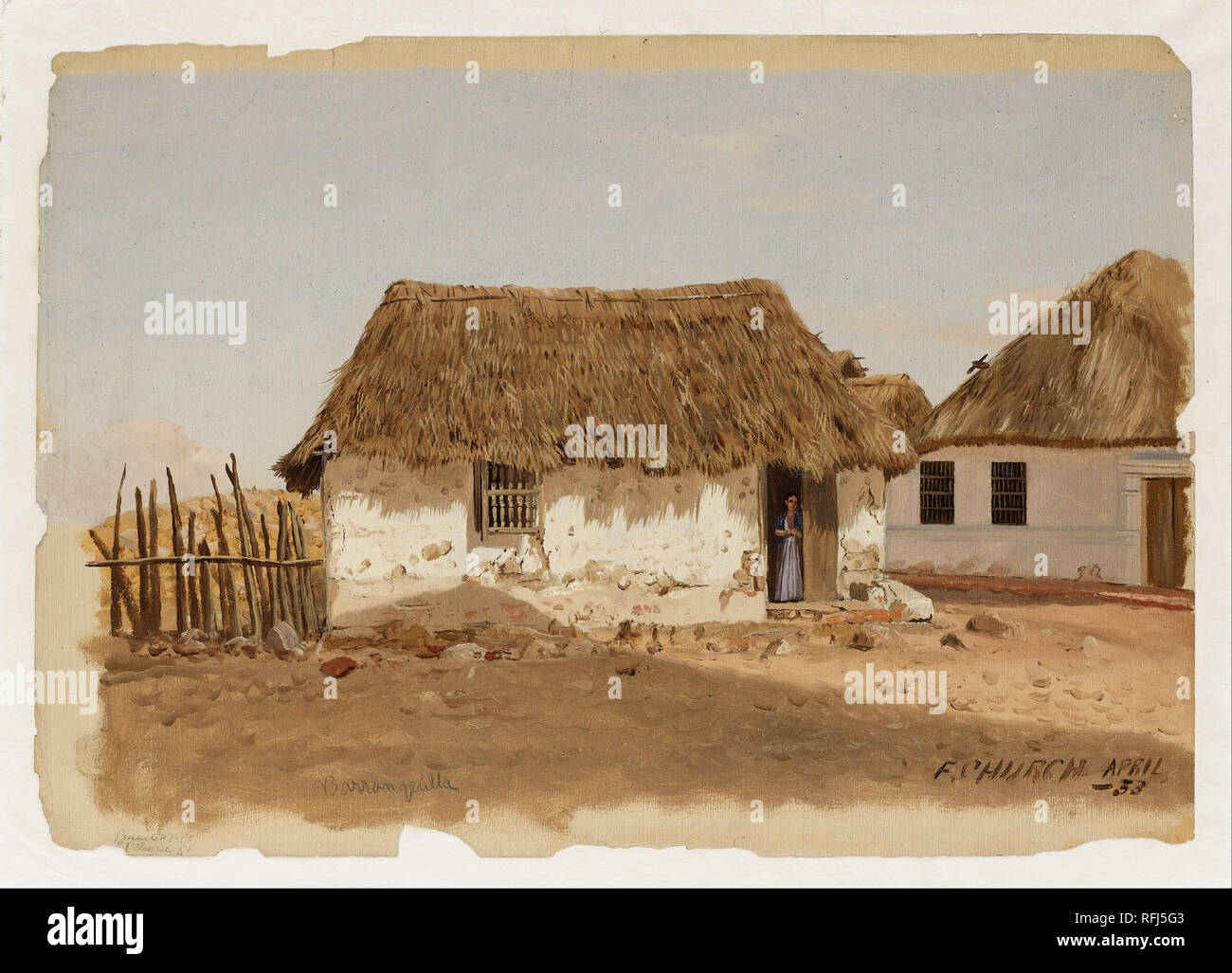Colombia, Barranquilla, Two Houses. Date/Period April 1853. Drawing