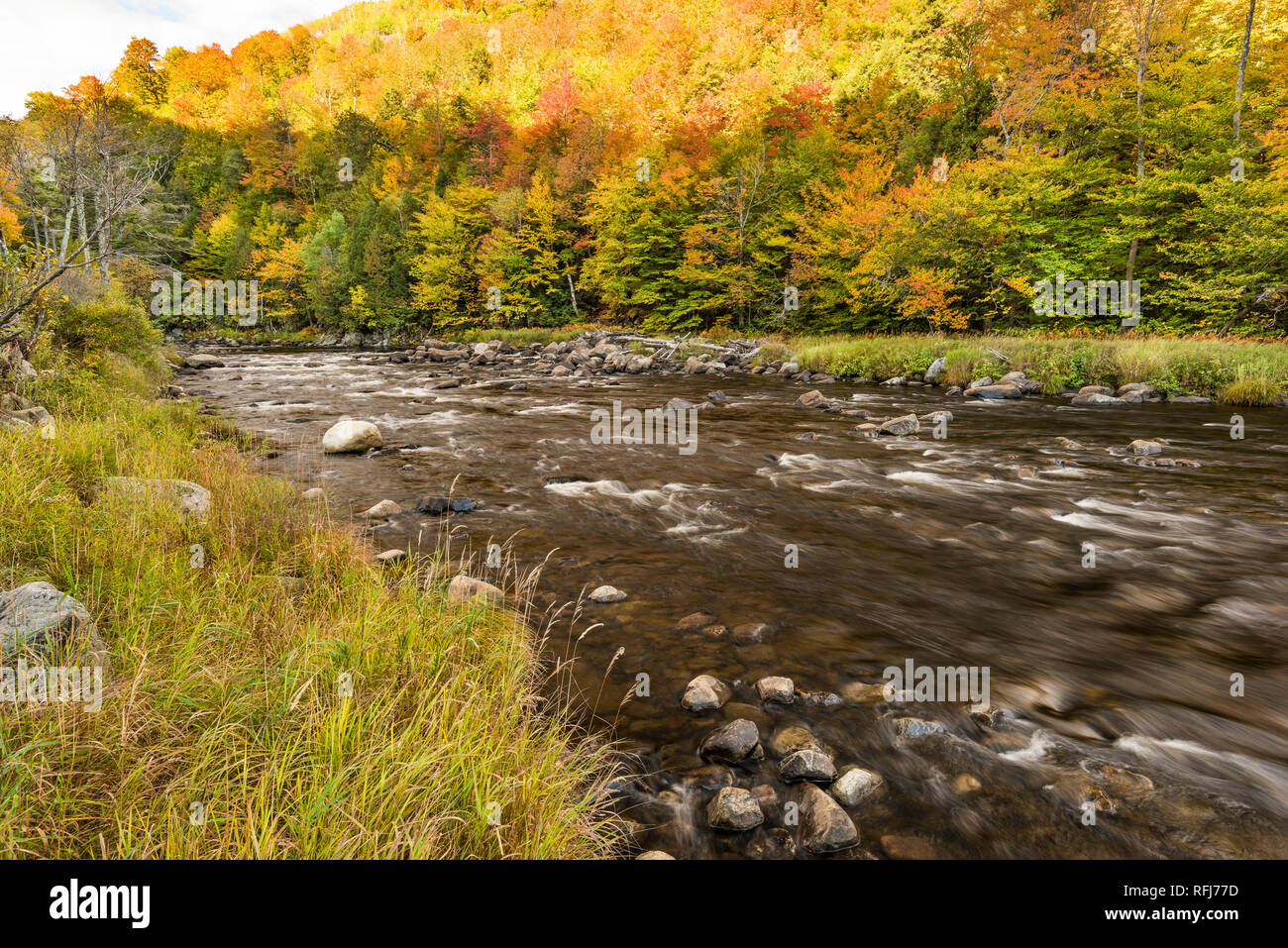 West Branch Ausable River in Autumn, Adirondack Mountains, Essex Co
