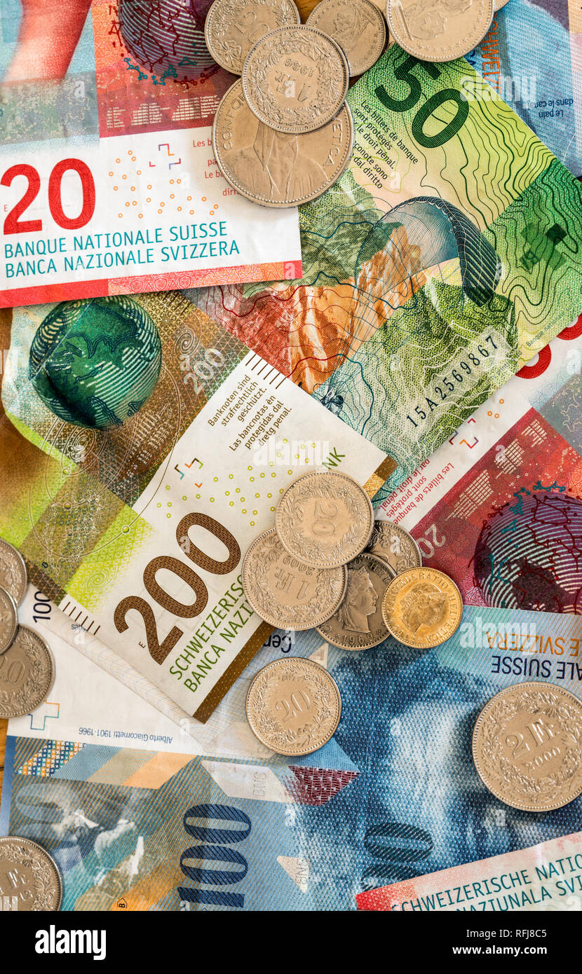 Swiss franc notes hires stock photography and images Alamy