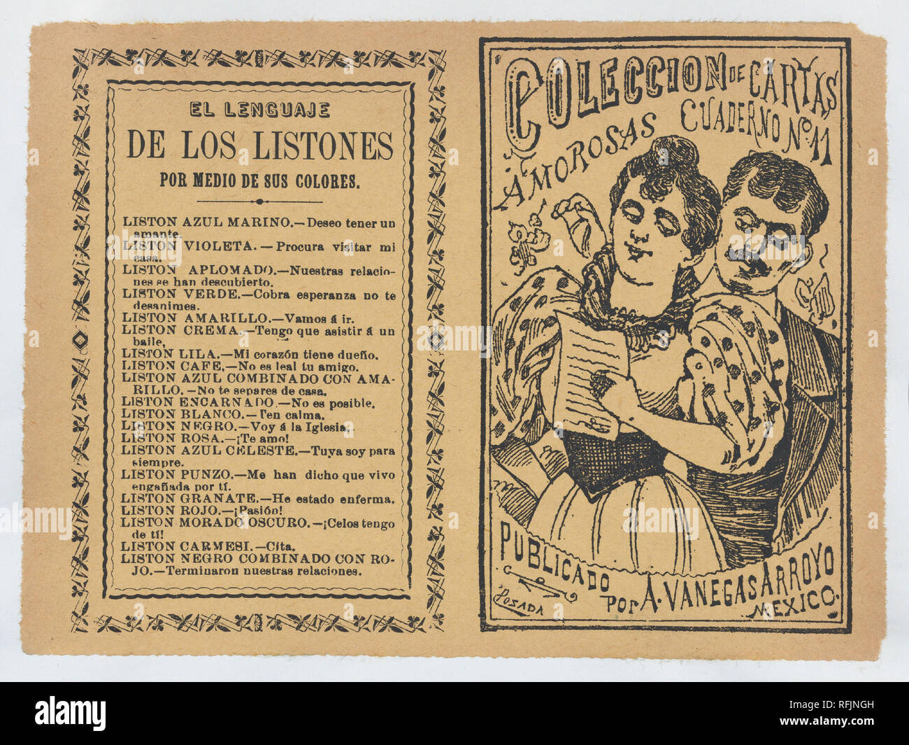 Front And Back Covers Printed On The Same Sheet For A Collection Of Love Letters Number 11 Artist Jose Guadalupe Posada Mexican 1851 1913 Dimensions Sheet 5 7 8 7 7 8 In 15 Front And Back Covers Printed On The Same Sheet For A Collection Of Love Letters Number 11 Artist Jose Guadalupe Posada Mexican 1851 1913 Dimensions Sheet 5 7 8 7 7 8 In 15