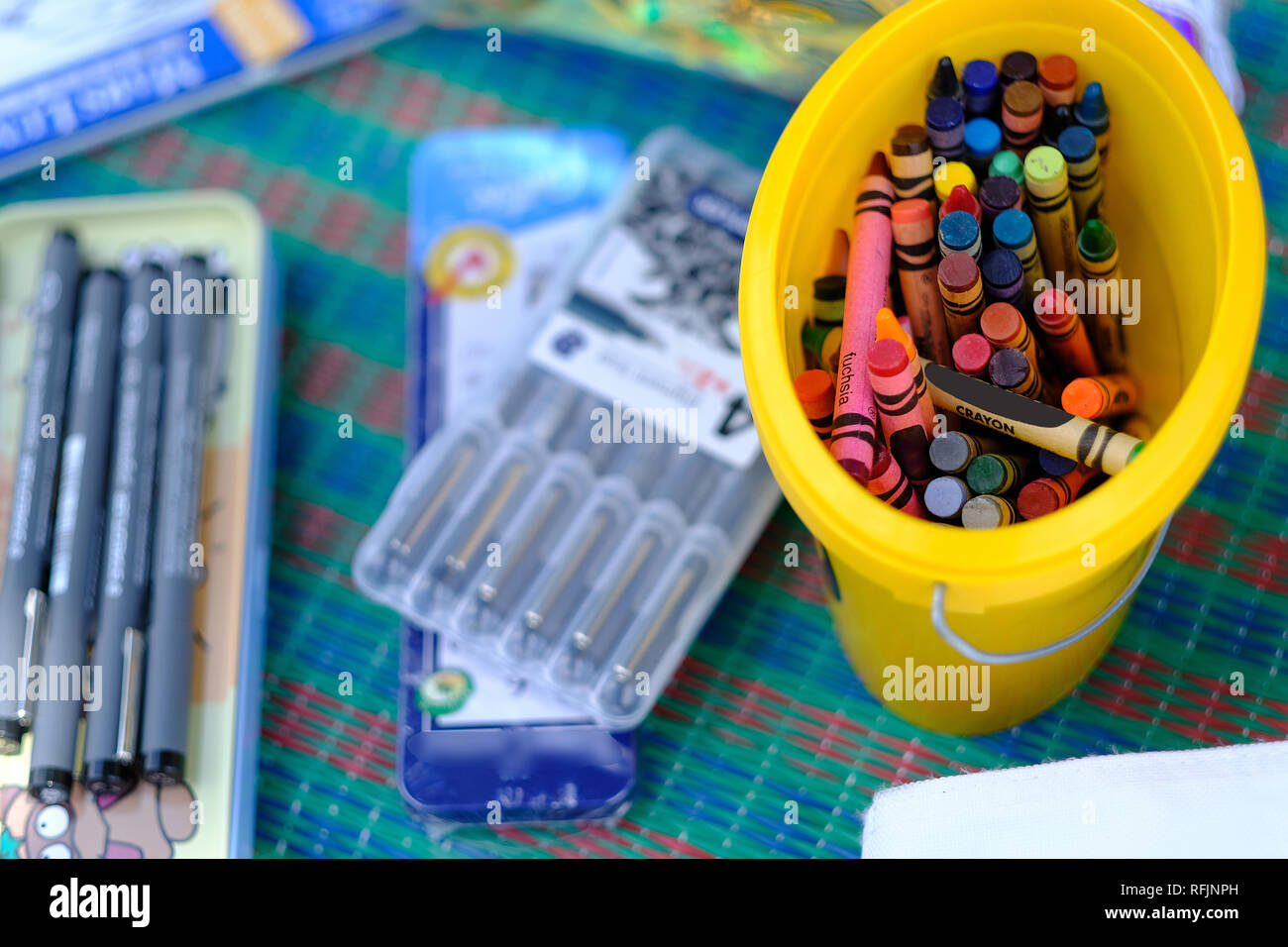 Pack of colorful crayons , Art Supply Stock Photo Alamy