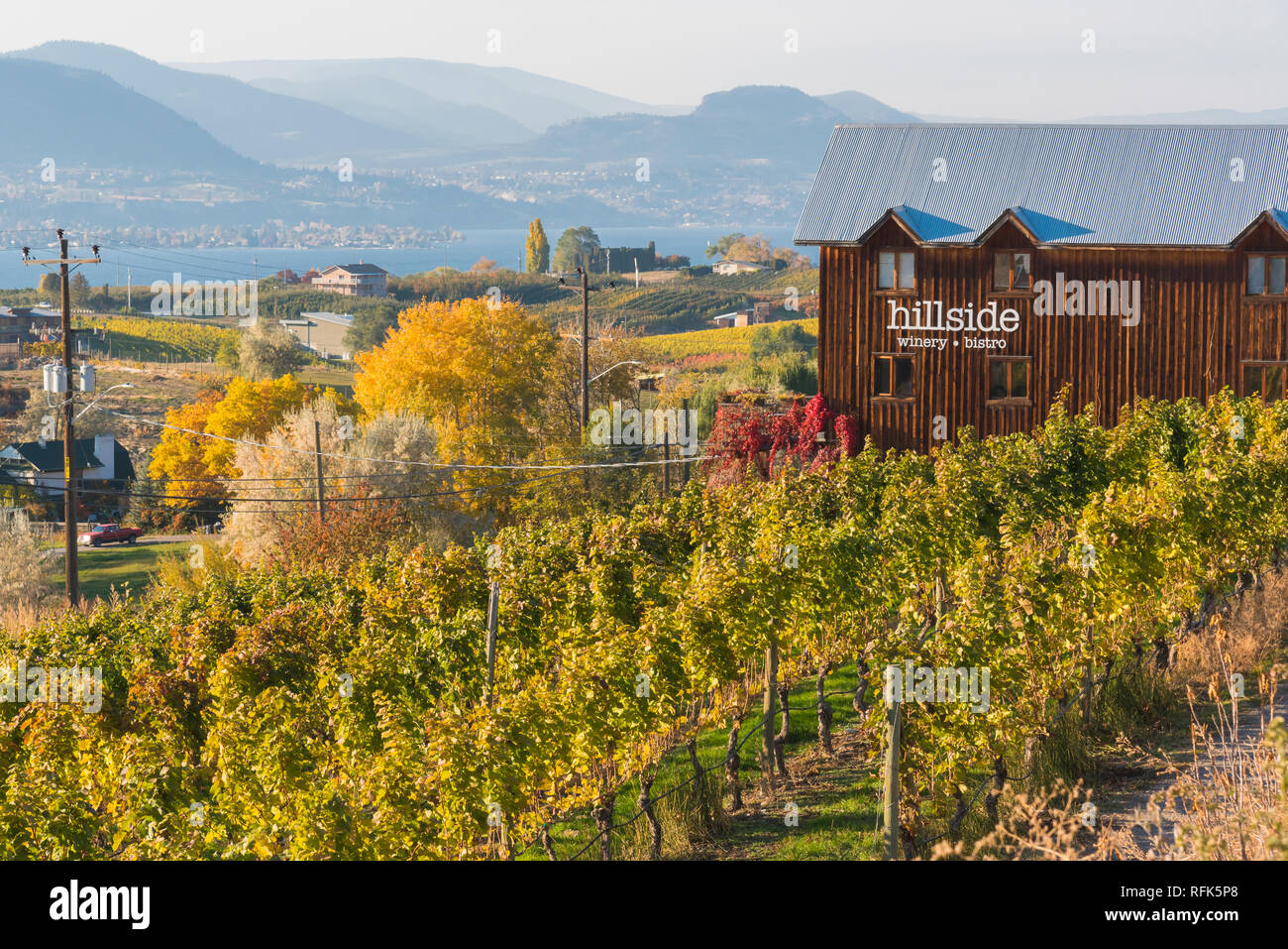 Penticton, British Columbia/Canada view of Hillside Winery and Bistro