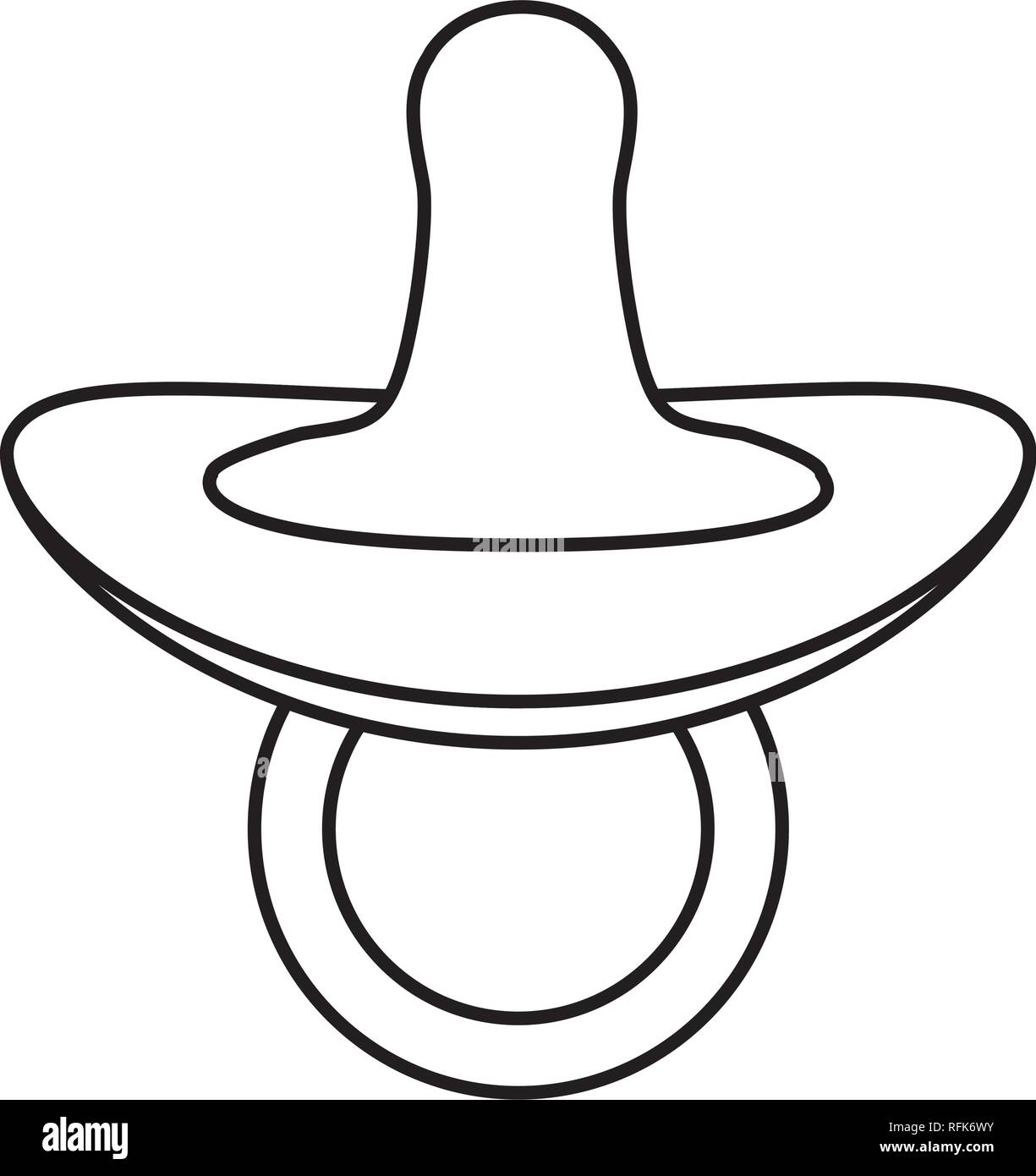 pacifier baby isolated icon Stock Vector Image & Art Alamy