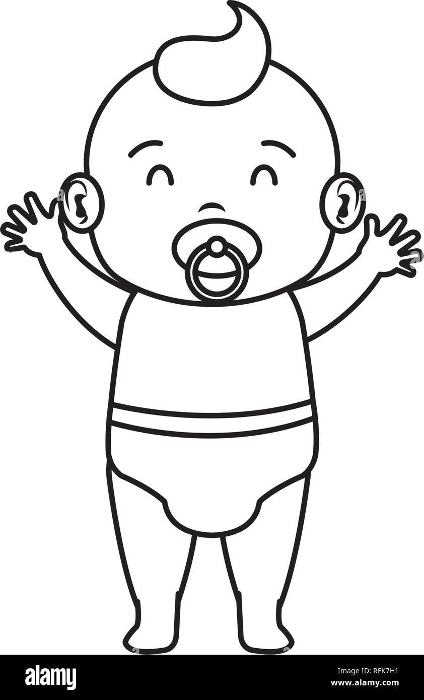 cute and little boy baby character Stock Vector Image & Art - Alamy