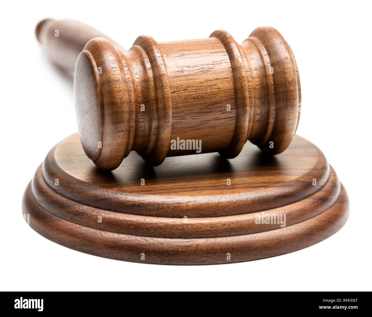 wooden gavel isolated on white background Stock Photo Alamy