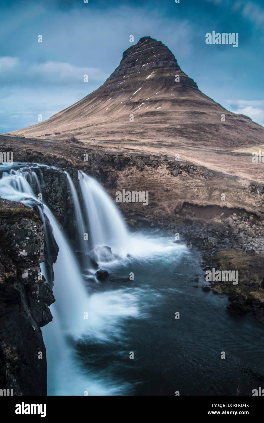 Kirkjufell Mountain - Iceland Stock Photo