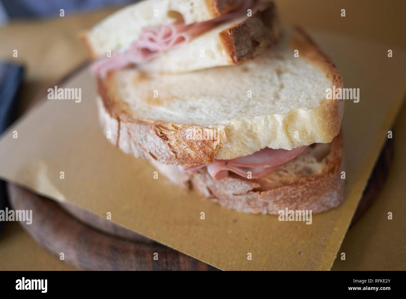 Sandwich with mortadella Stock Photo Alamy
