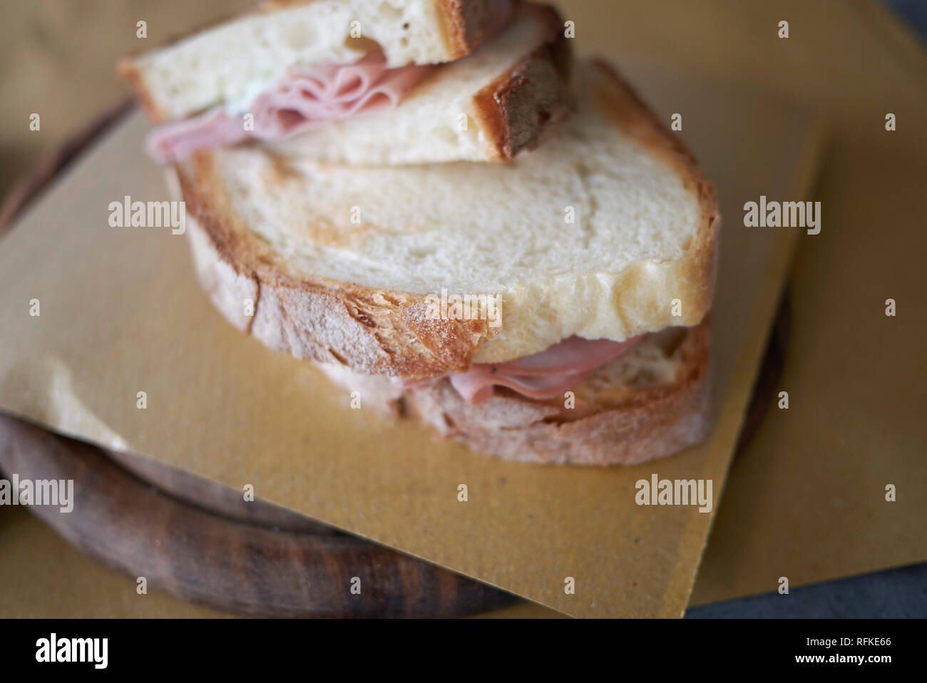 Sandwich with mortadella Stock Photo Alamy