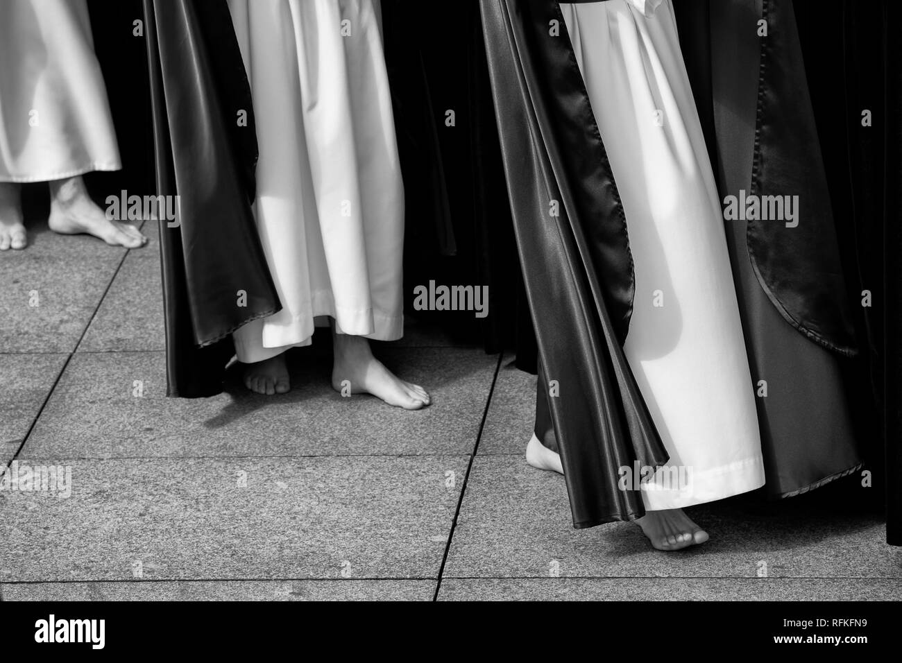 Holy Week Foot Procession Procesion. Holy week Stock Photo - Alamy