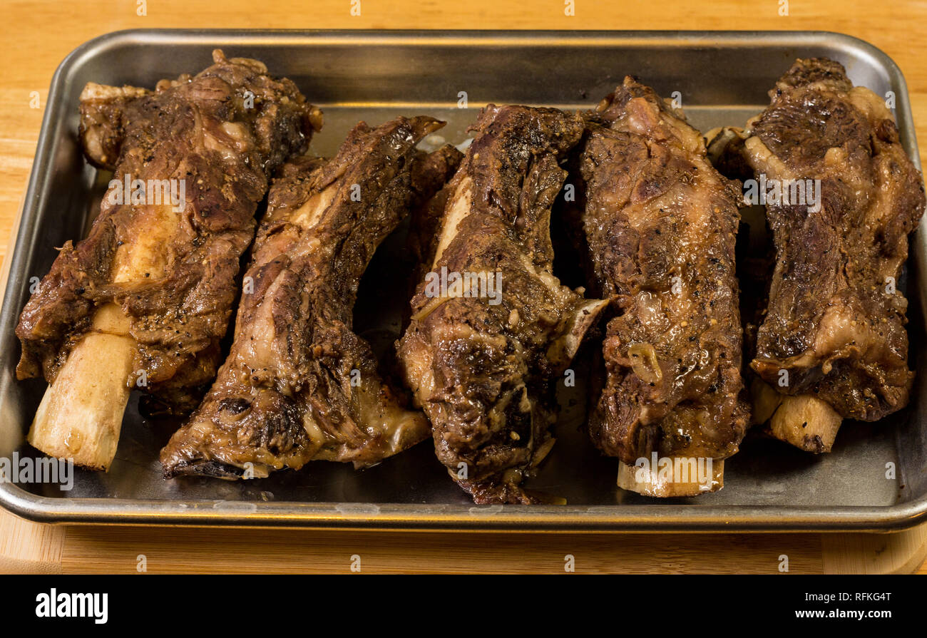 Meaty beef ribs. Stock Photo